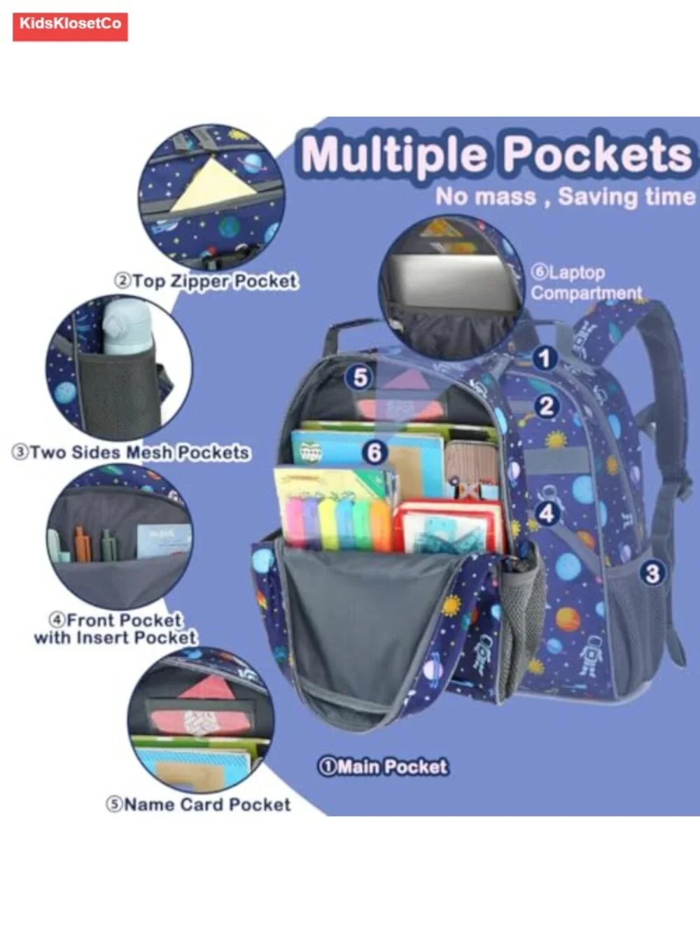 Kids Backpack Toddler Boys Girls Lightweight Bookbag Daycare School Travel